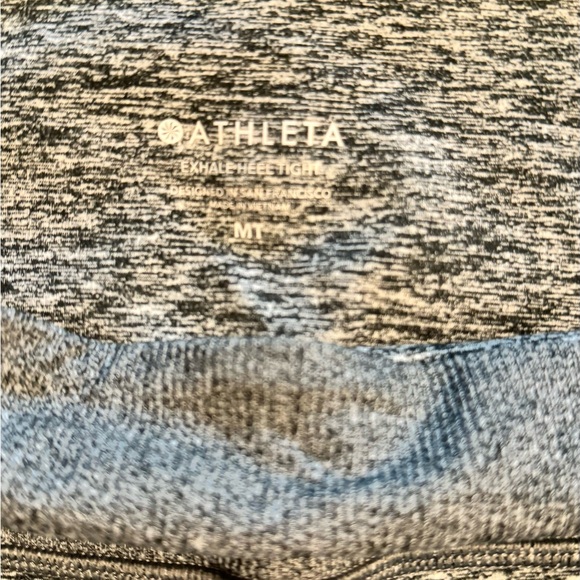 Athleta leggings, Medium Tall. Marled gray. Gently worn. - Picture 3 of 4